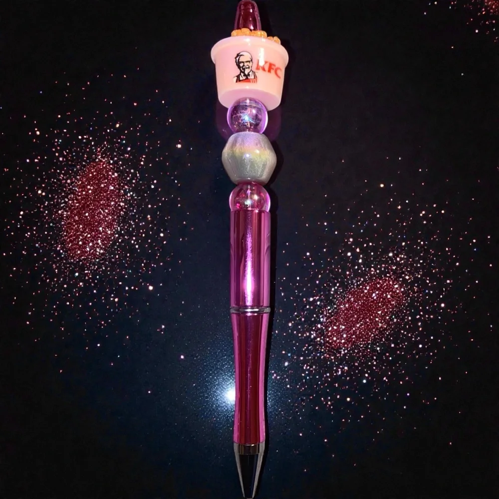 Pink and Purple Chicken Bucket Meal Decorative Pen